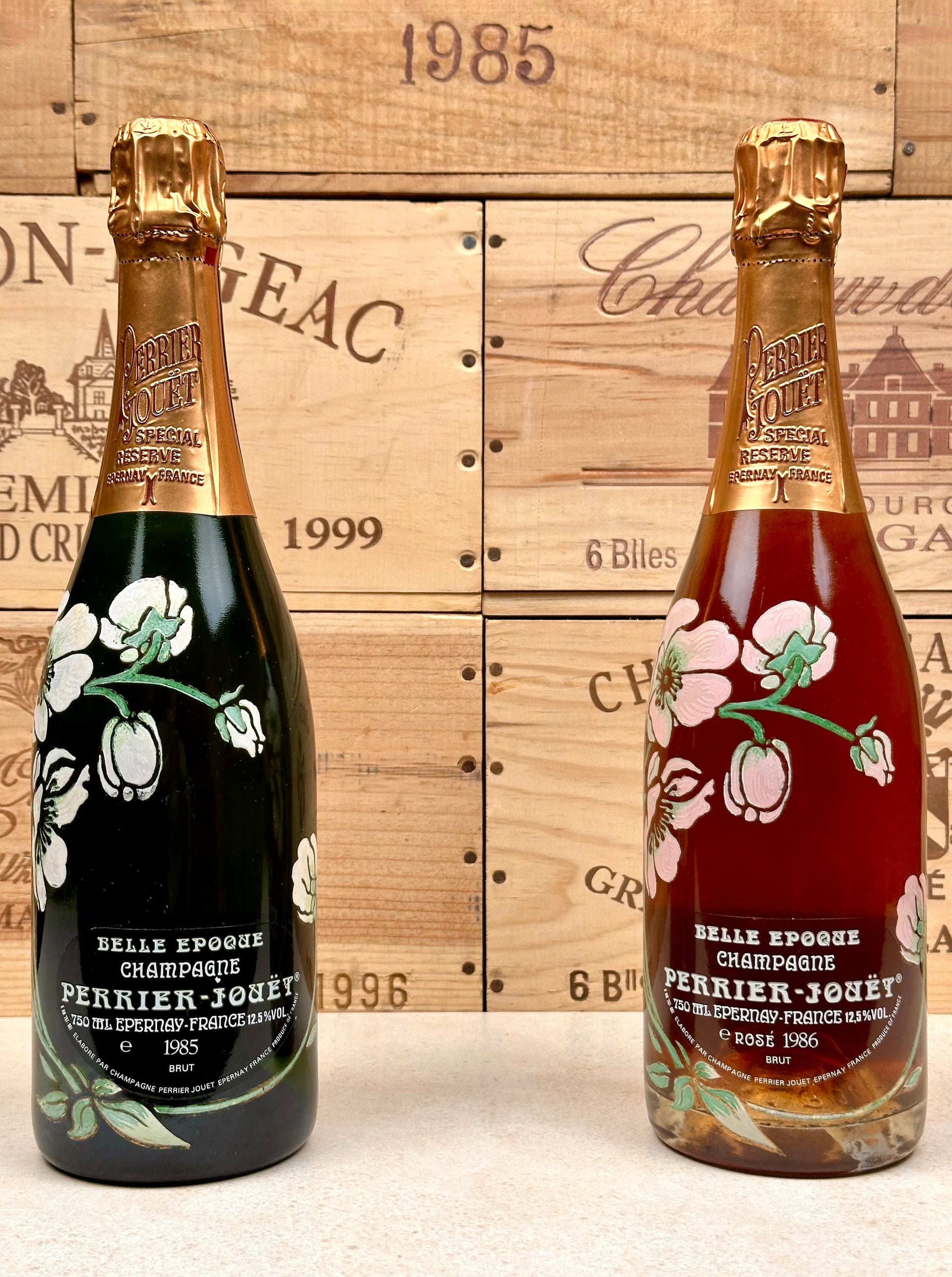 Perrier Jouët - Belle Epoque Brut 1985 & Rosé 1986 - Vintage